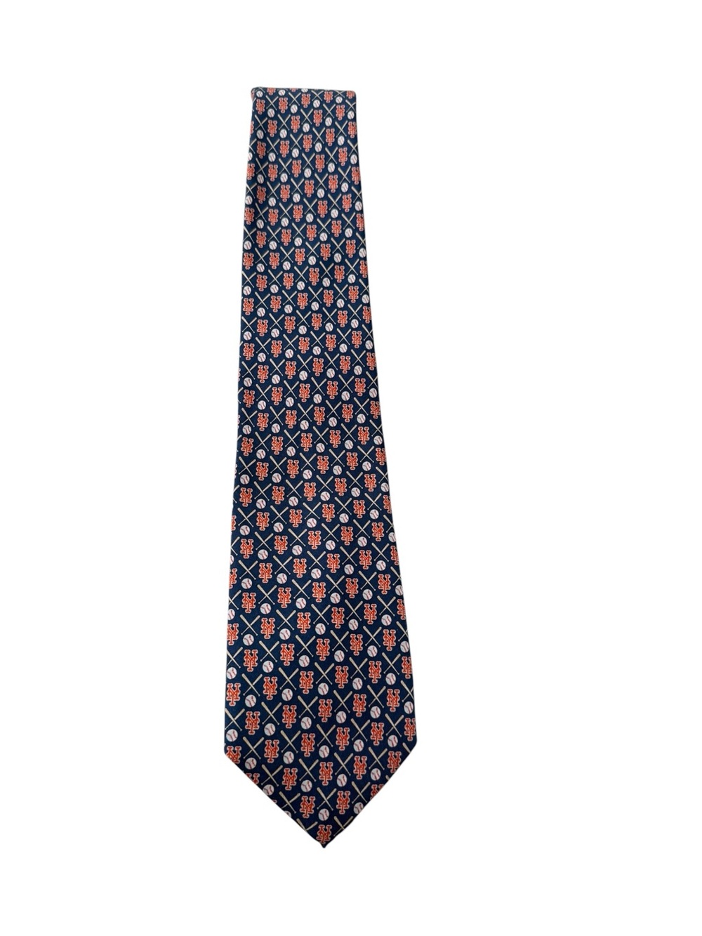 Vineyard Vines Tie New York Mets NY Logo Prints MLB Baseball Team Custom Silk